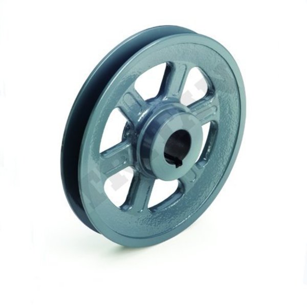 Tritan Single Groove Cast Iron Sheave, 1-in. Bore Dia., Finished bore w/ Keyway and Set Screw, 7.45-in. OD BK77 X 1